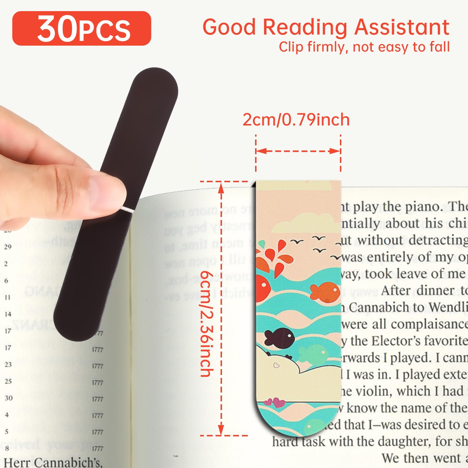 18pcs/30pcs Magnetic Bookmarks - مراجعة Bookmark Magnetic Clip وسعره