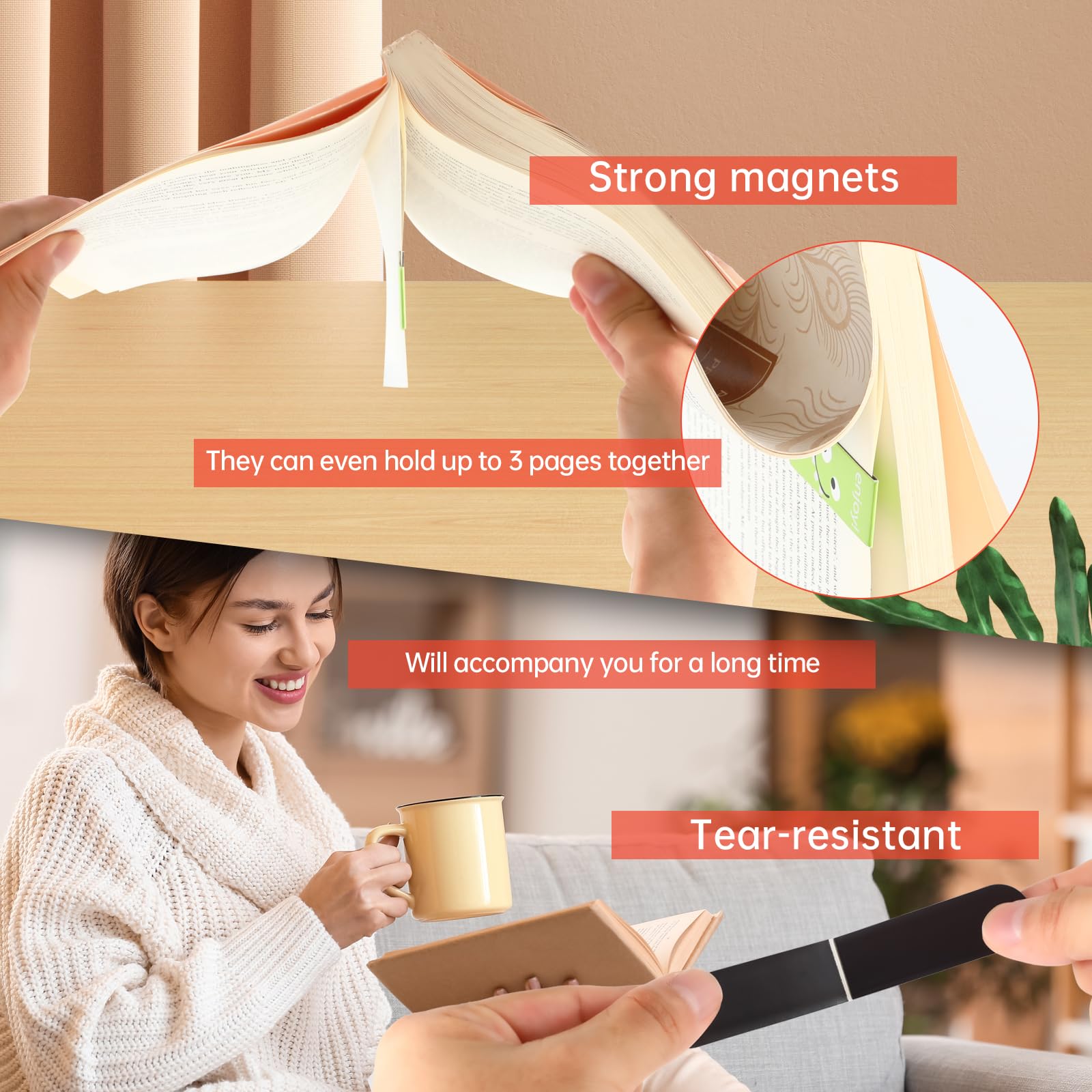 18pcs/30pcs Magnetic Bookmarks - مراجعة Bookmark Magnetic Clip وسعره