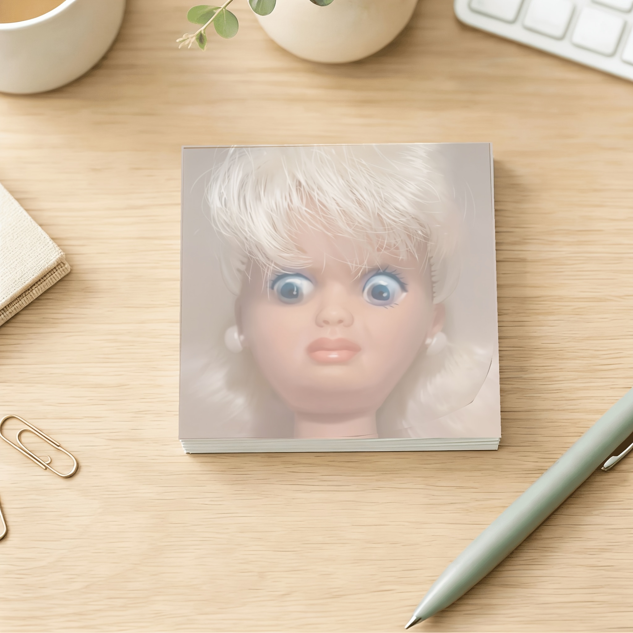 1 funny creepy face doll notep - مراجعة Ideal Stationery & Office Supply وسعره