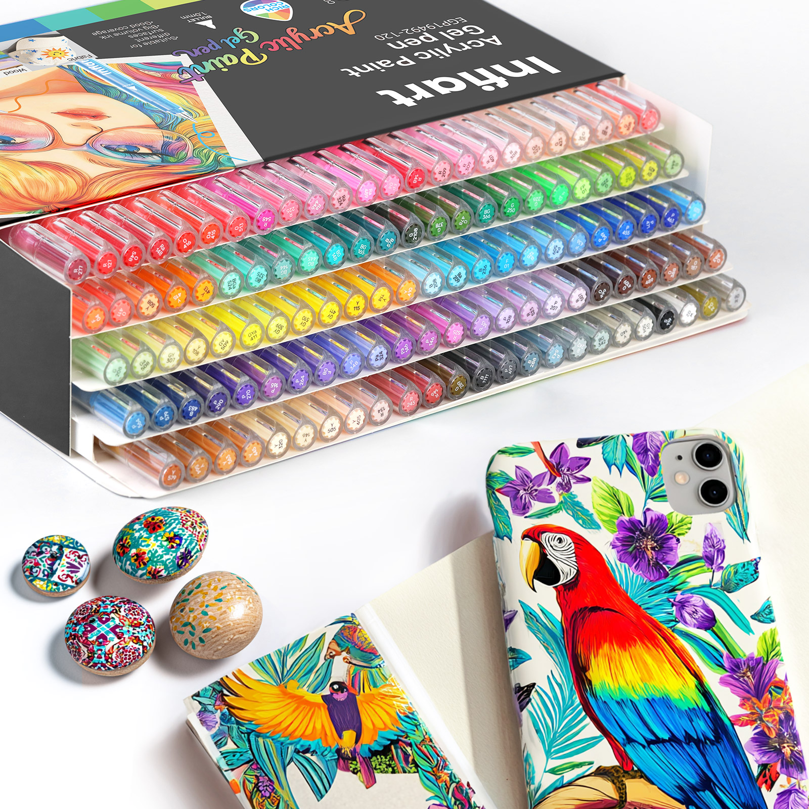 Acrylic Paint Gel Pens, Glitte - مراجعة Gel Ink Pen Set وسعره