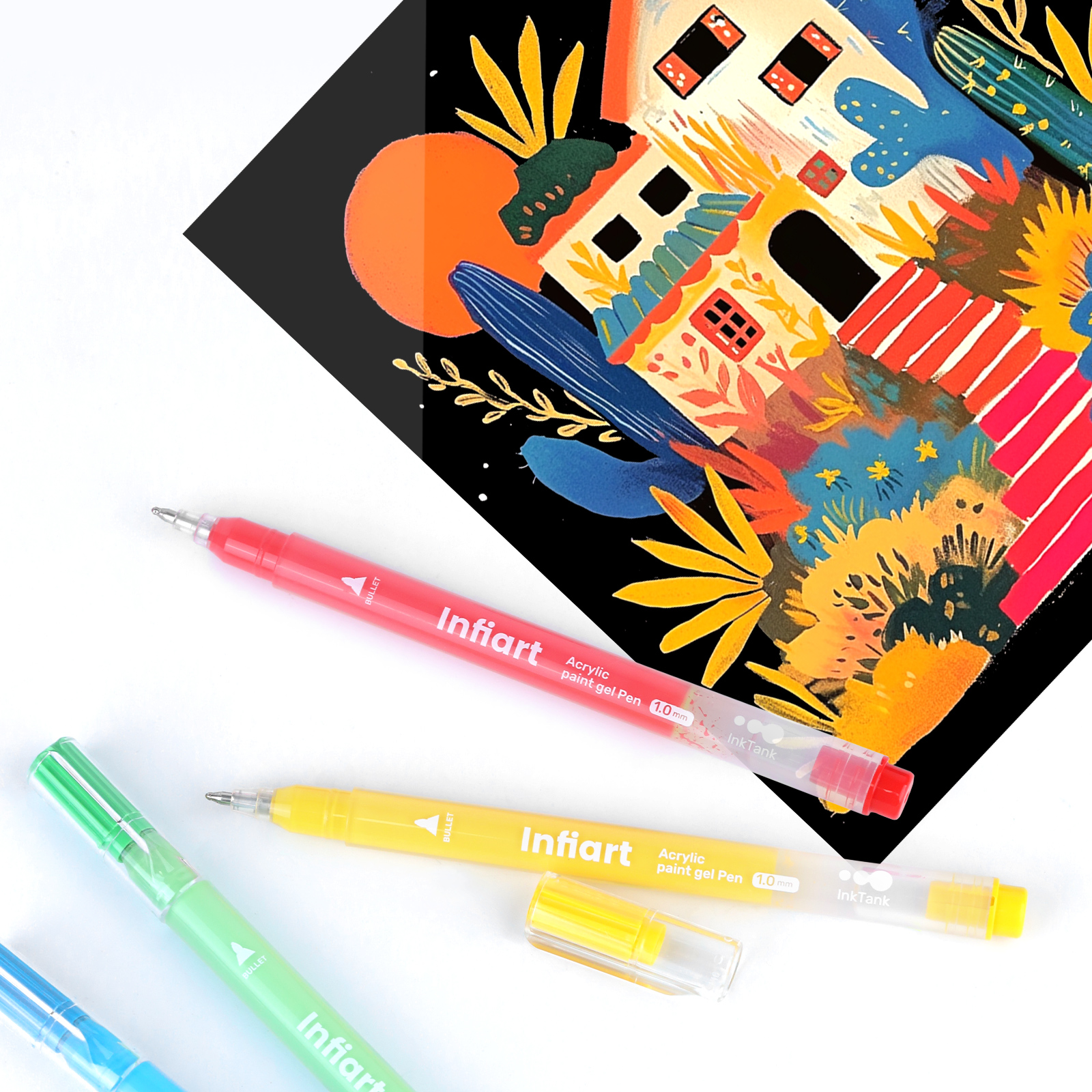 Acrylic Paint Gel Pens, Glitte - مراجعة Gel Ink Pen Set وسعره