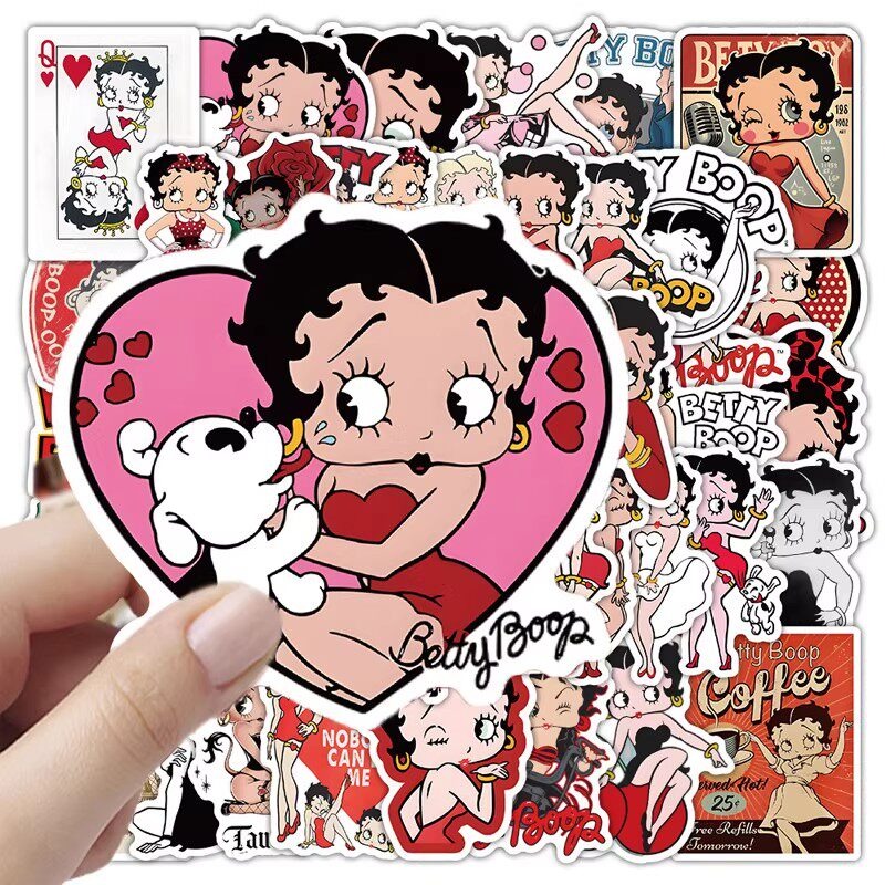 New 50PCS Betty Boop Sticker A - مراجعة Memo Pad Sticky وسعره