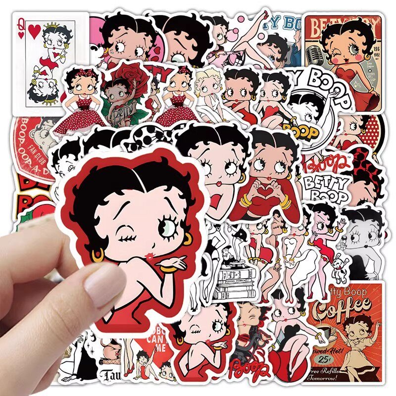 New 50PCS Betty Boop Sticker A - مراجعة Memo Pad Sticky وسعره