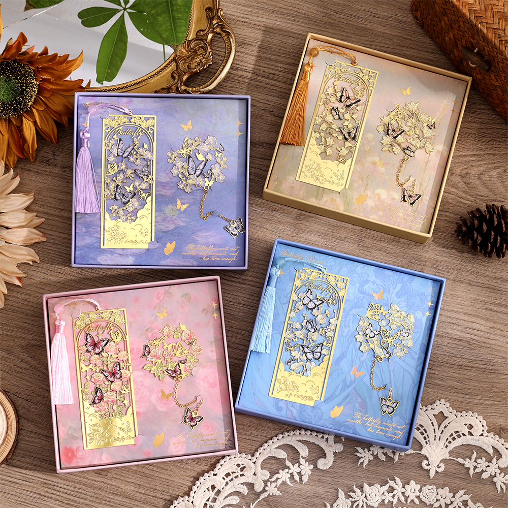 2 Pcs Butterfly Bookmarks With - مراجعة Stationery Supply وسعره