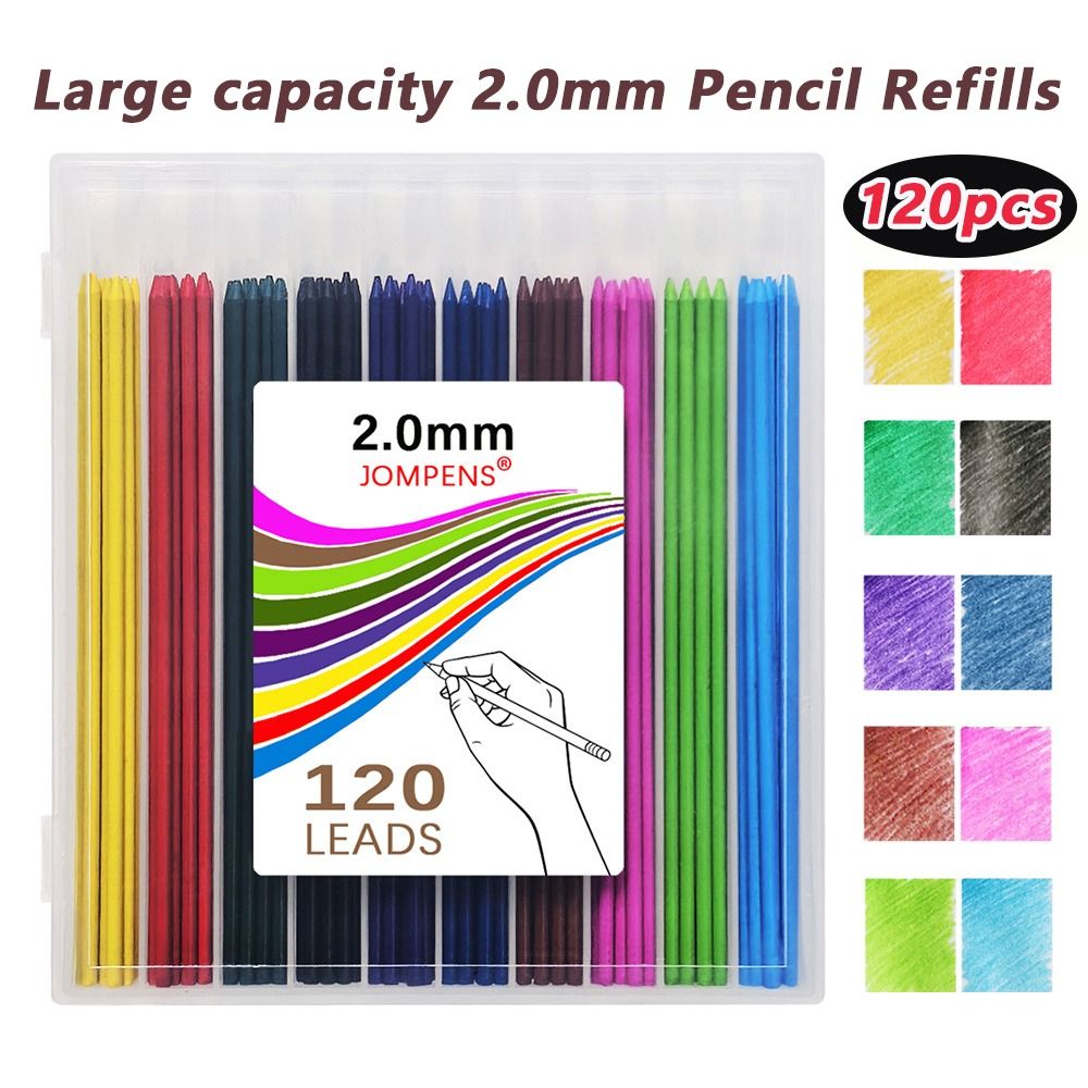 120pcs 2.0mm Lead Pencil Refil - مراجعة Mechanical Pencil Lead وسعره