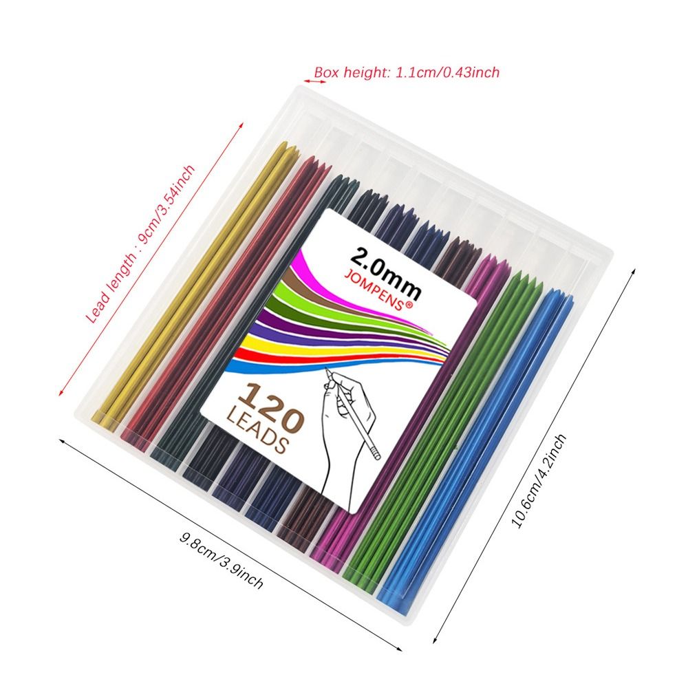 120pcs 2.0mm Lead Pencil Refil - مراجعة Mechanical Pencil Lead وسعره
