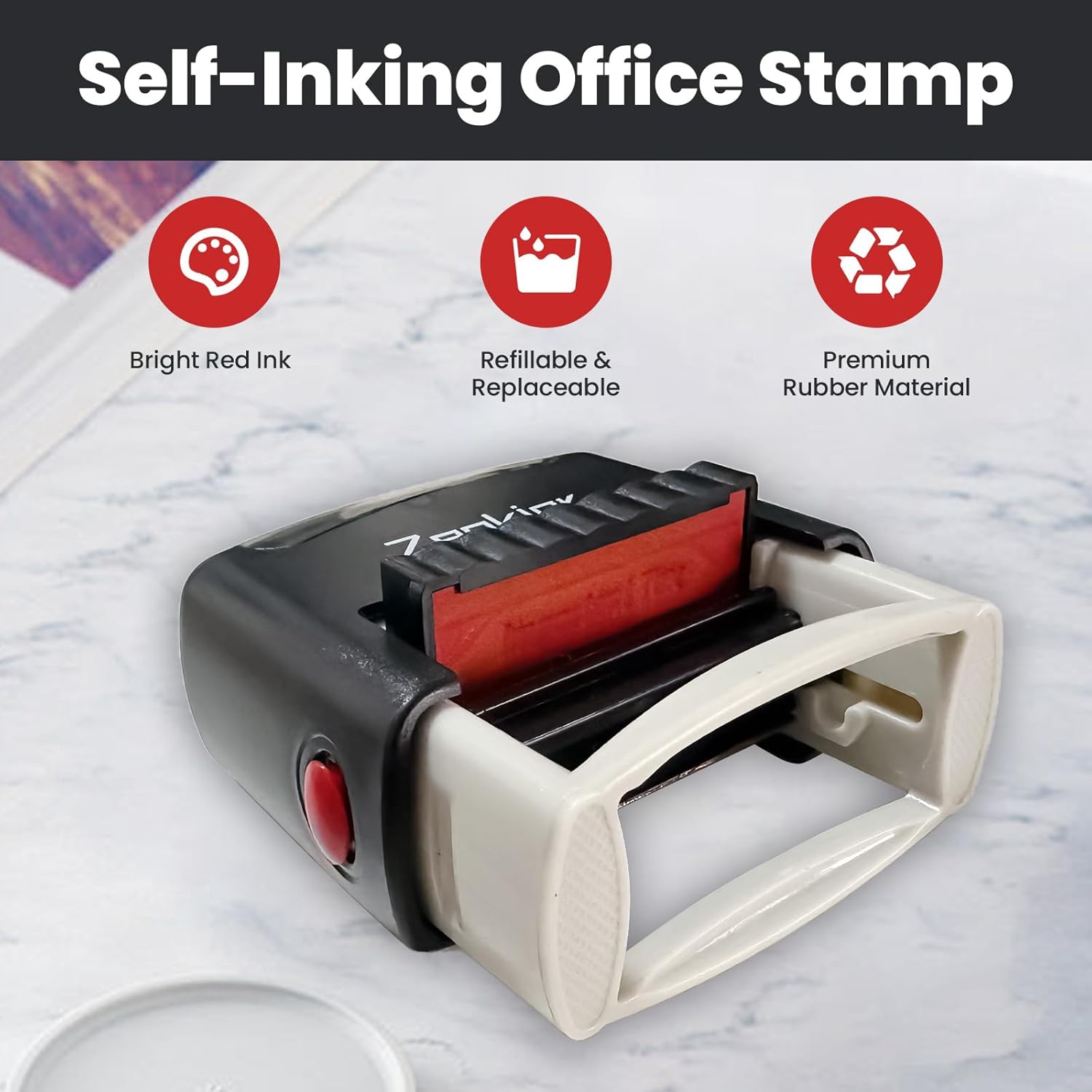 Self-Inking Scanned Stamp, Red - مراجعة Self Inking Stamp وسعره