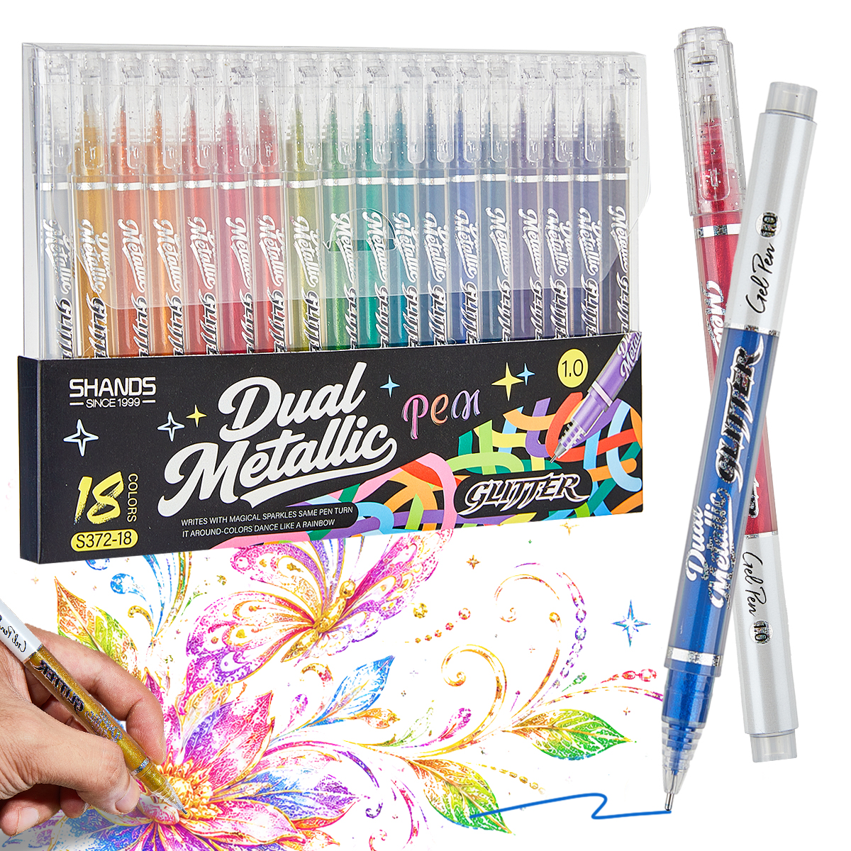 Sparkly Glitter Gel Pens Set 1 - مراجعة Gel Ink Pen Set وسعره