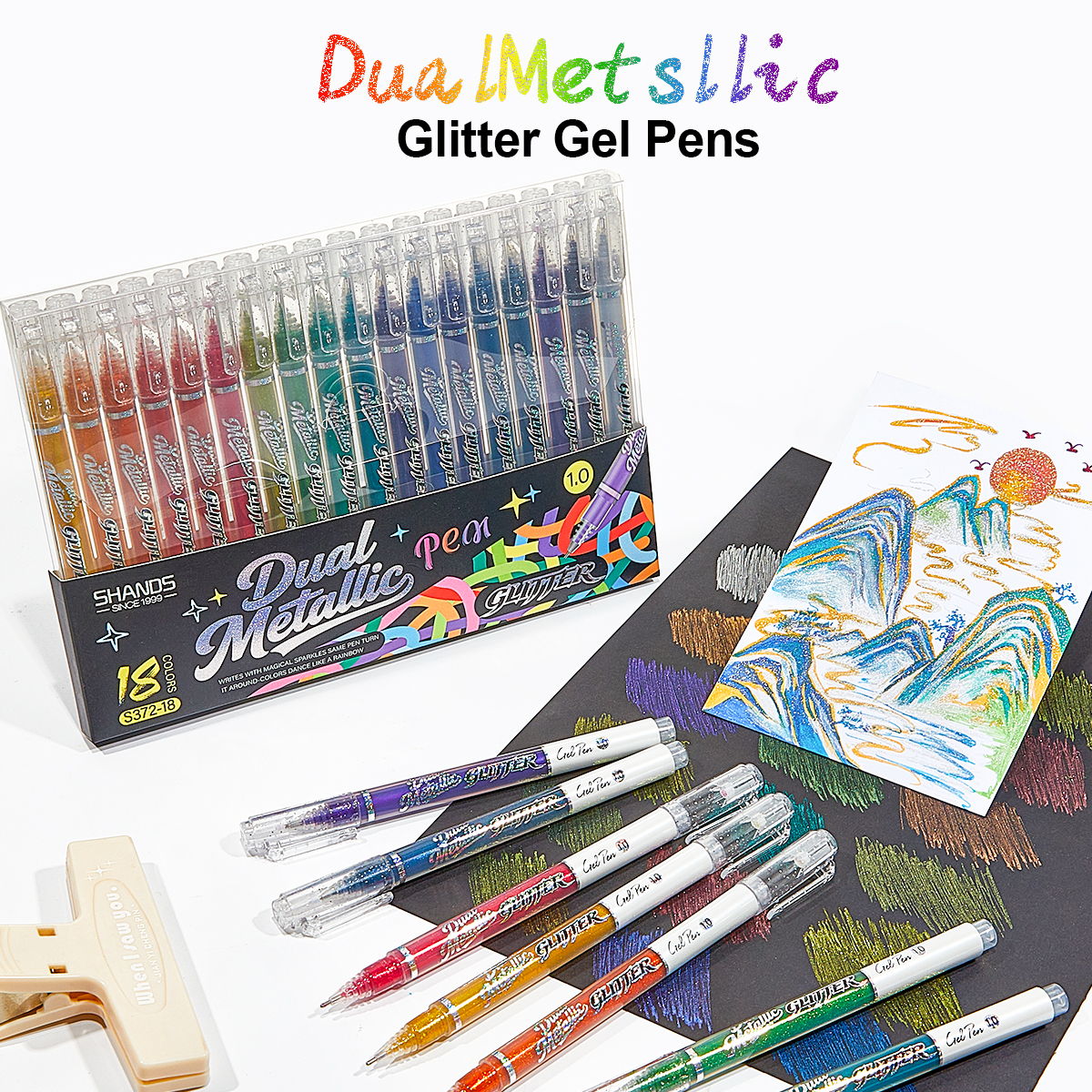 Sparkly Glitter Gel Pens Set 1 - مراجعة Gel Ink Pen Set وسعره