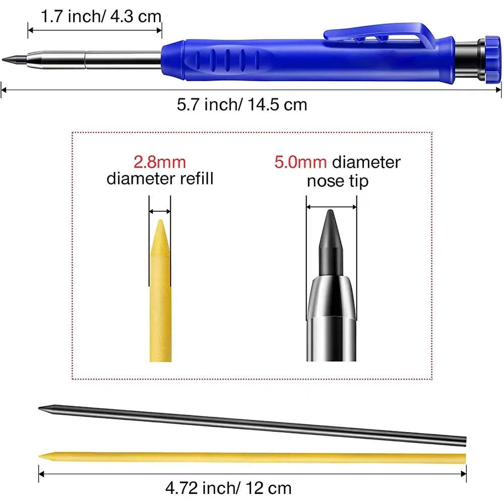 Solid Carpenter Pencil Set Woo - مراجعة Mechanical Pencil Lead وسعره