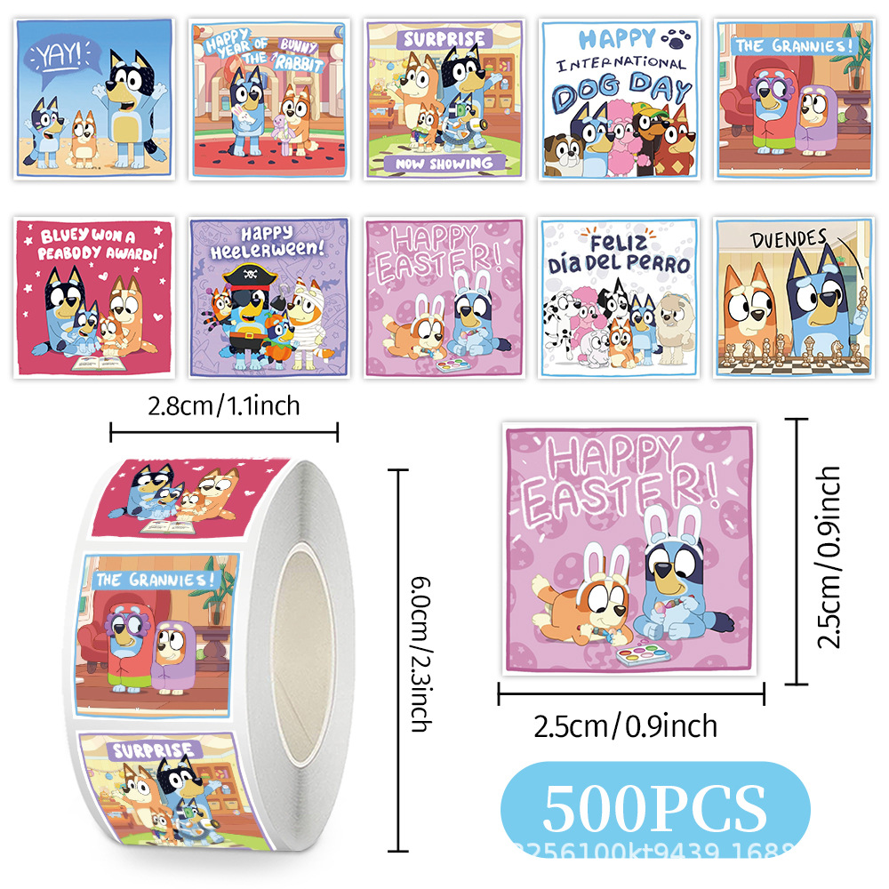 Wholesale 500Pcs/Roll Bluey St - مراجعة Memo Pad Sticky وسعره