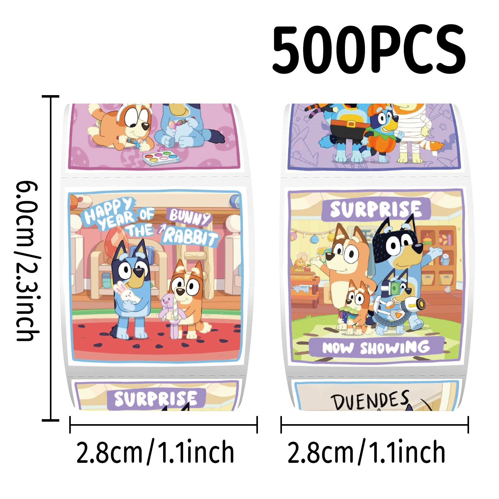 Wholesale 500Pcs/Roll Bluey St - مراجعة Memo Pad Sticky وسعره