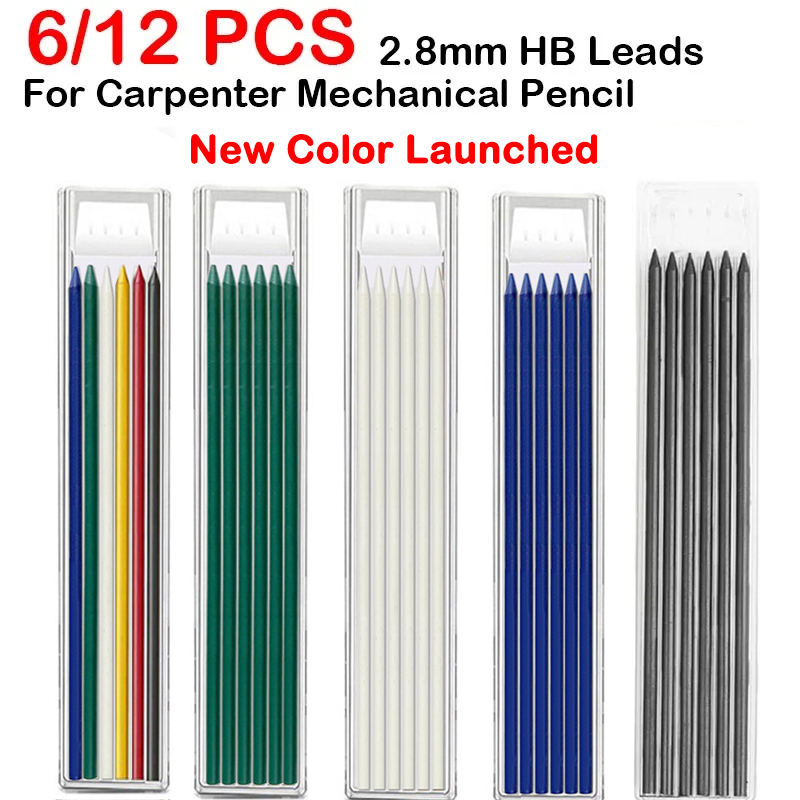 6/12 PCS For Woodworking Mecha - مراجعة Mechanical Pencil Lead وسعره
