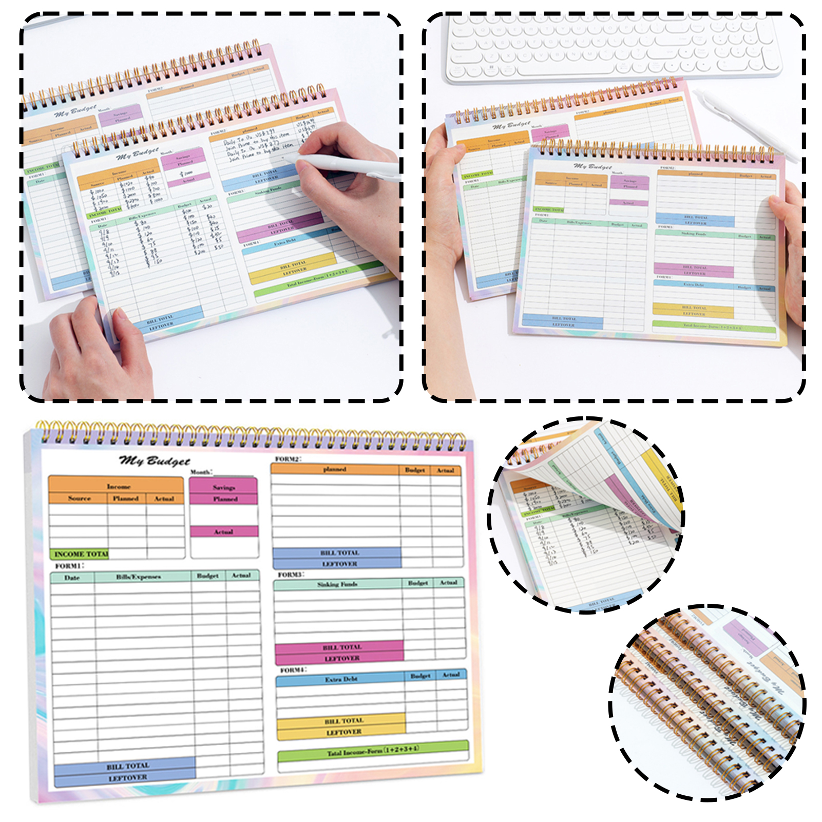 Finance Planner,Undated Monthl - مراجعة Planner Weekly Budget وسعره