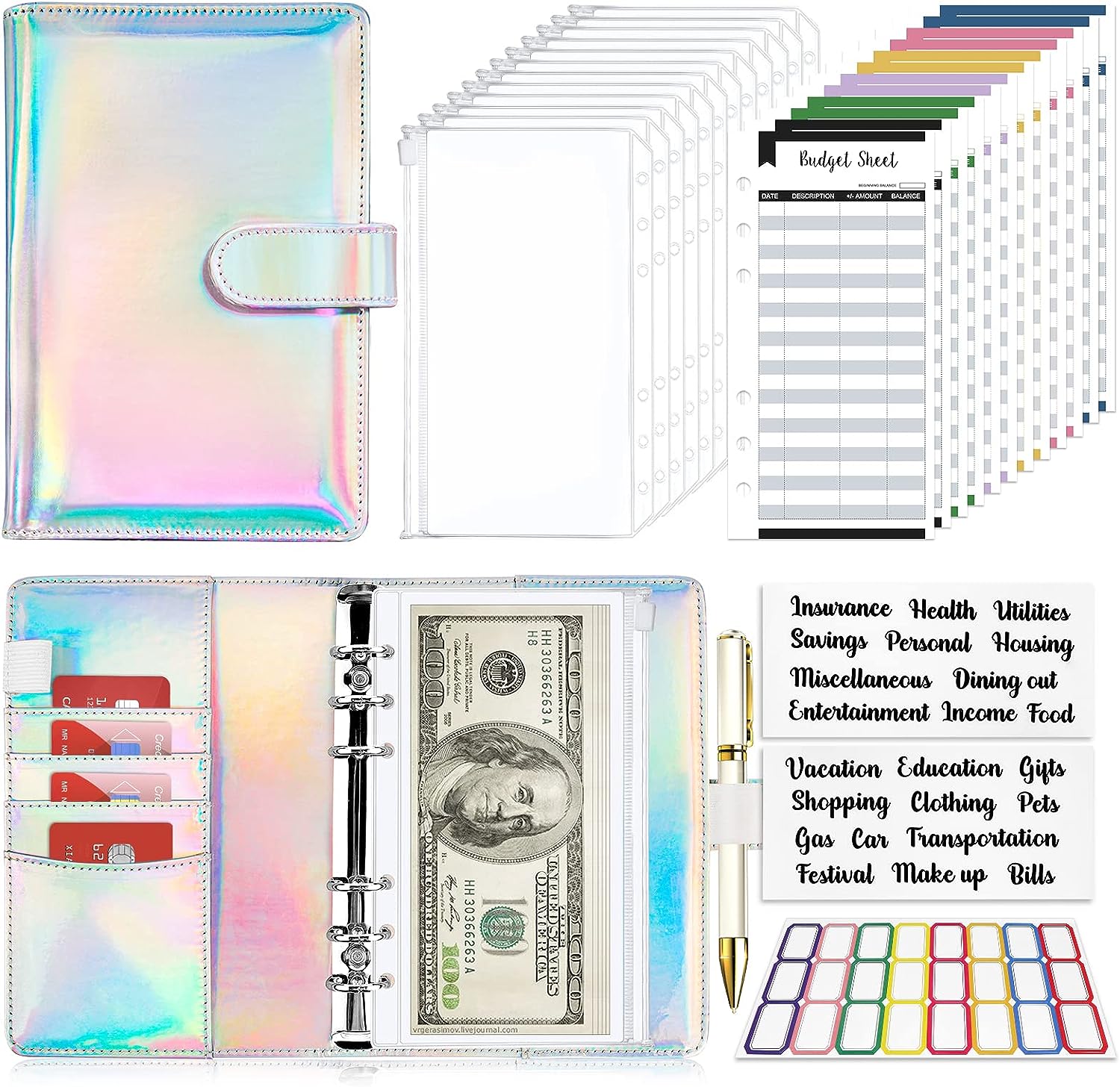 2023 laser Budget Binder Zippe - مراجعة Planner Weekly Budget وسعره