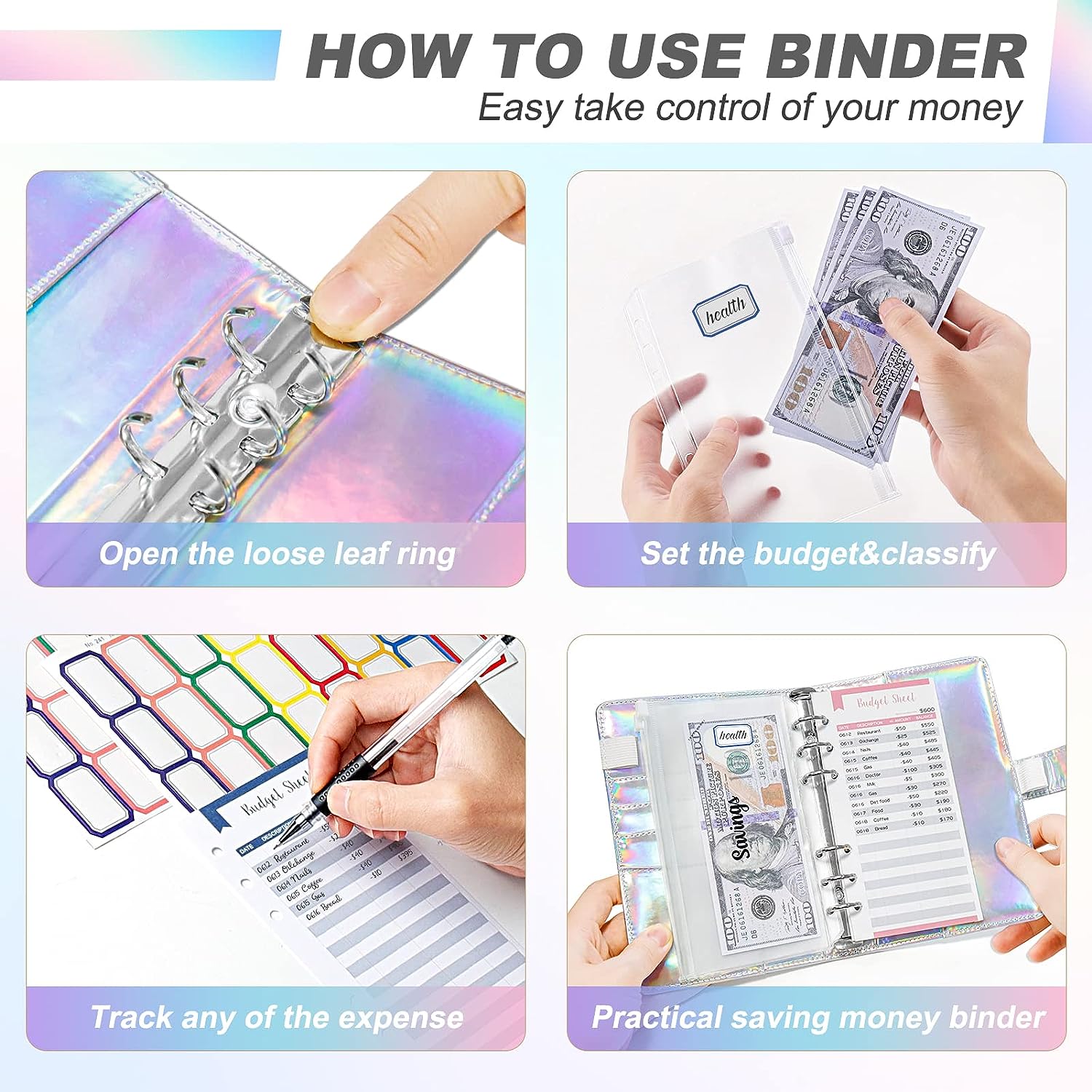 2023 laser Budget Binder Zippe - مراجعة Planner Weekly Budget وسعره
