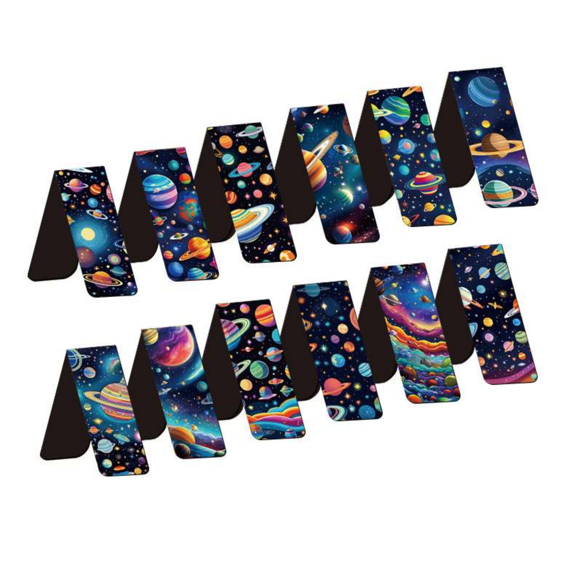 12pcs Space & Planet Themed Ma - مراجعة Bookmark Magnetic Clip وسعره