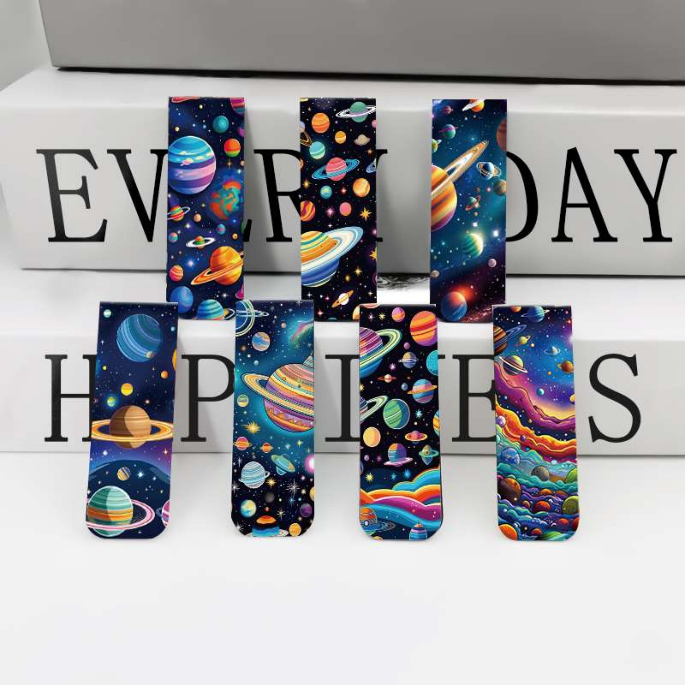 12pcs Space & Planet Themed Ma - مراجعة Bookmark Magnetic Clip وسعره