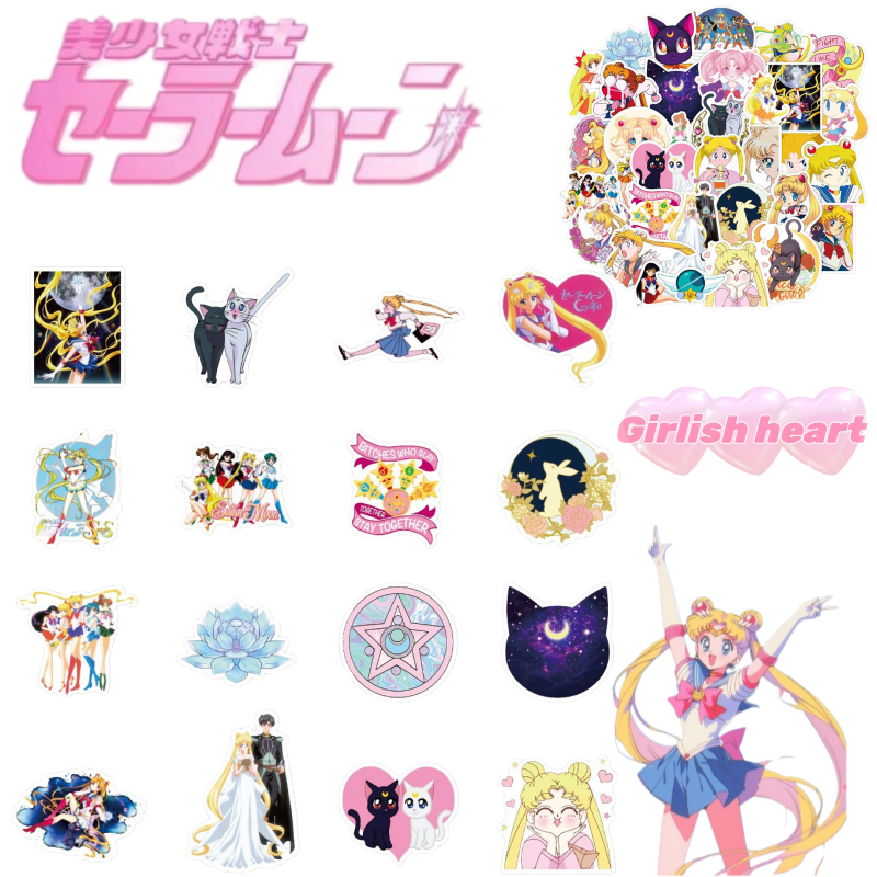 Sailor Moon stickers cartoon c - مراجعة Memo Pad Sticky وسعره
