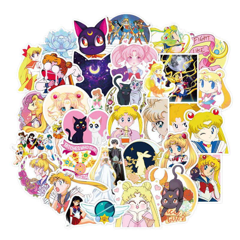 Sailor Moon stickers cartoon c - مراجعة Memo Pad Sticky وسعره