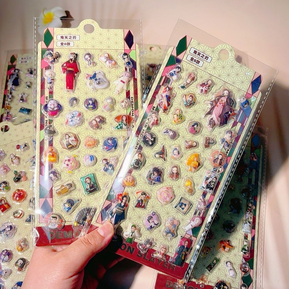 8Pcs Demon Slayer Agatsuma Zen - مراجعة Memo Pad Sticky وسعره