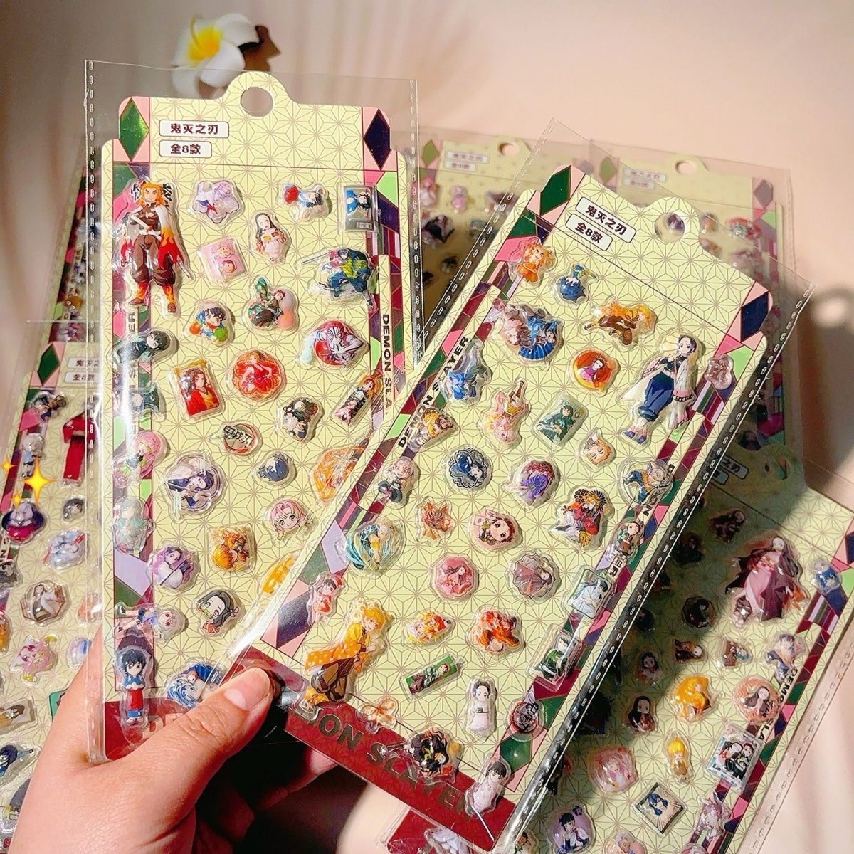 8Pcs Demon Slayer Agatsuma Zen - مراجعة Memo Pad Sticky وسعره