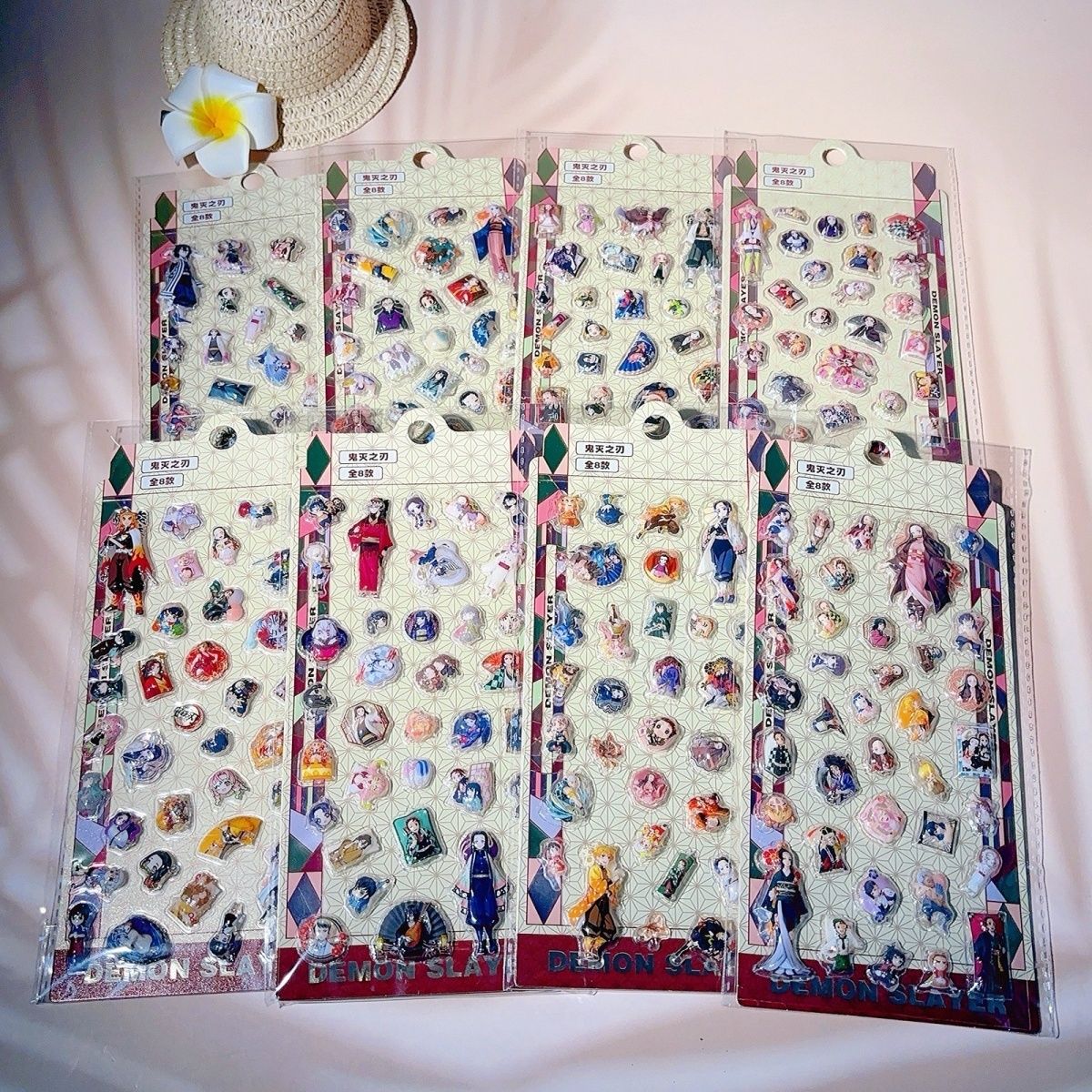 8Pcs Demon Slayer Agatsuma Zen - مراجعة Memo Pad Sticky وسعره