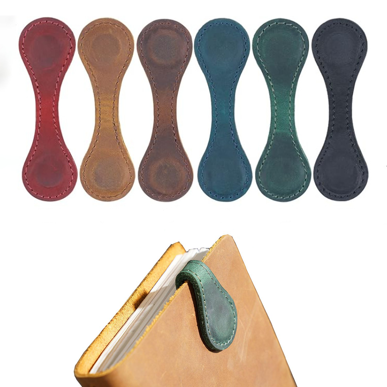 Magnetic Leather Bookmark Doub - مراجعة Bookmark Magnetic Clip وسعره