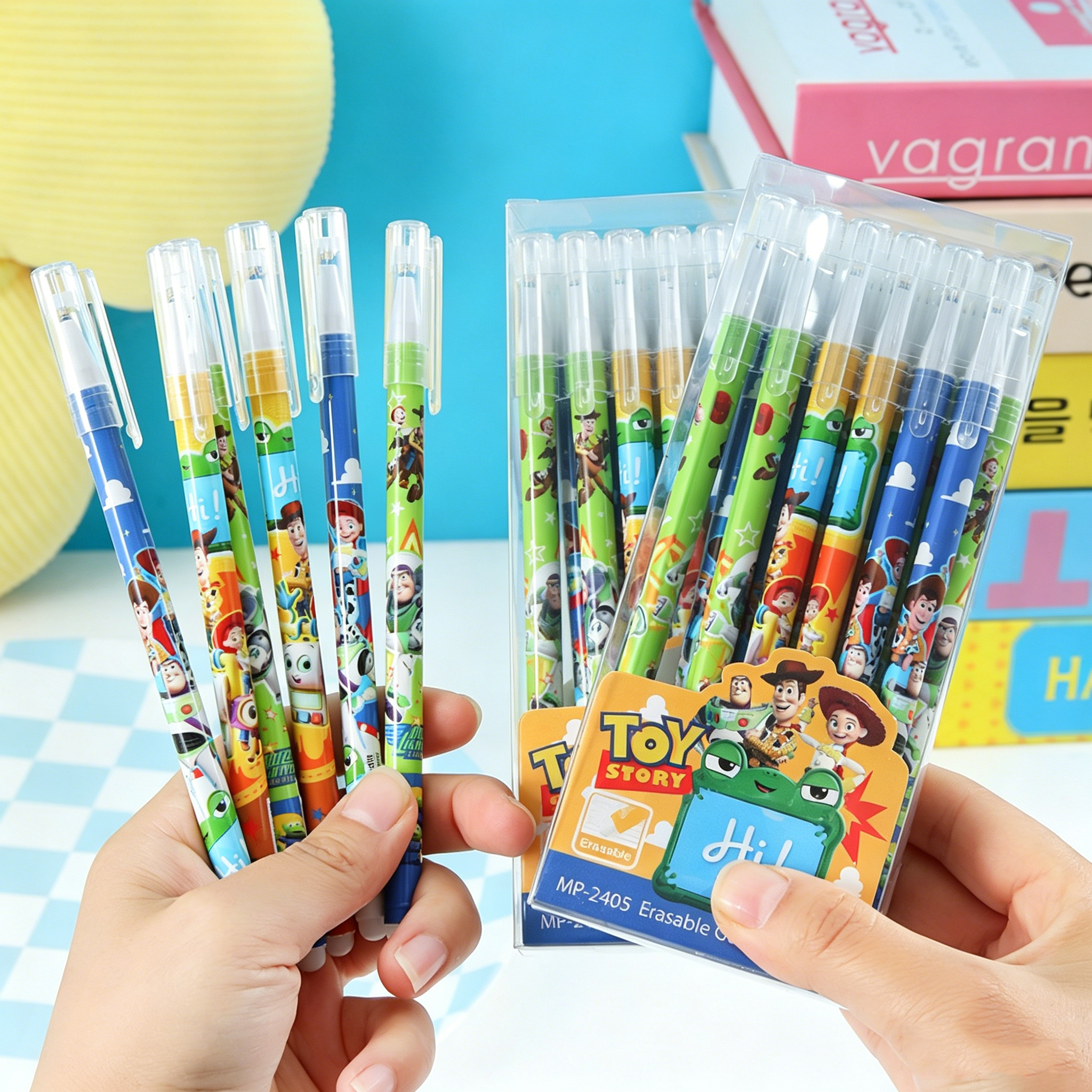 New 6/24pcs Toy Story Magic Er - مراجعة Gel Ink Pen Set وسعره