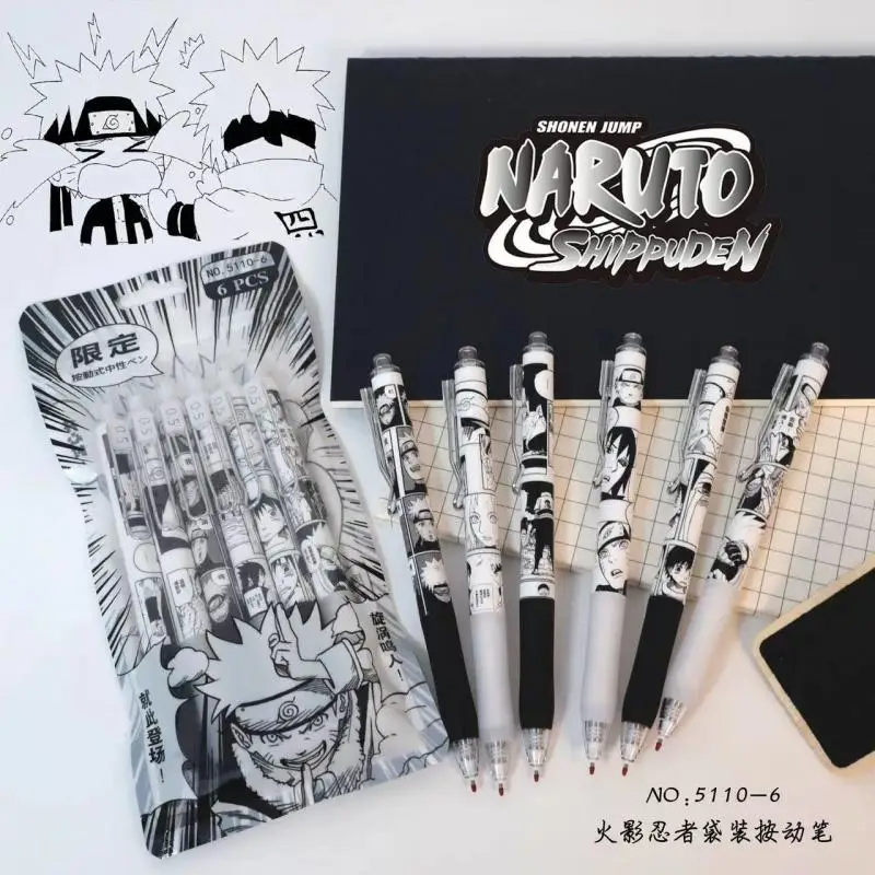 Naruto 6Pcs/set Gel Pen Anime  - مراجعة Gel Ink Pen Set وسعره