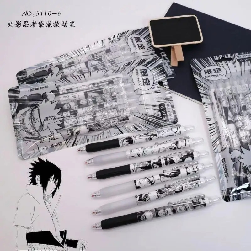 Naruto 6Pcs/set Gel Pen Anime  - مراجعة Gel Ink Pen Set وسعره