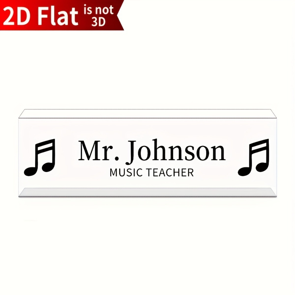 [2D Flat] Music Note Acrylic D - مراجعة Desk Name Plate وسعره