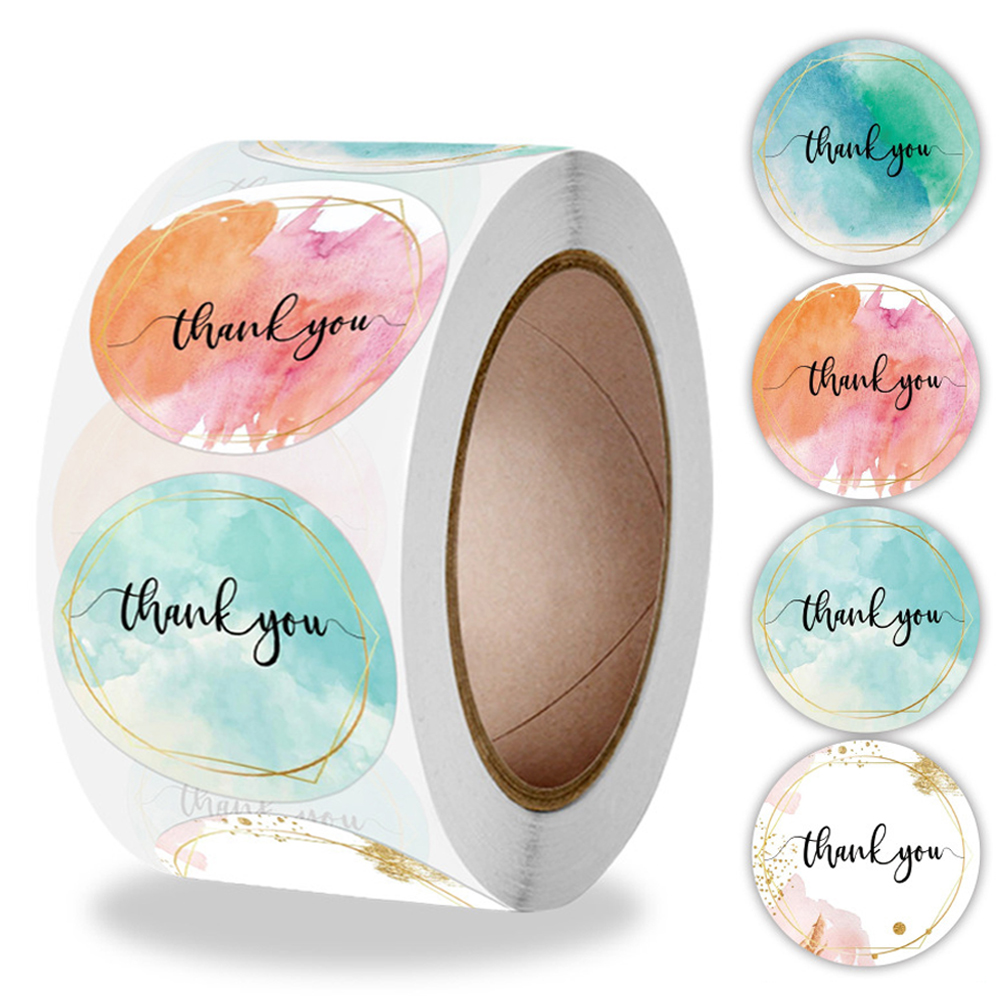 100-500 Pcs Thank You Stickers - مراجعة Stationery Supply Business وسعره