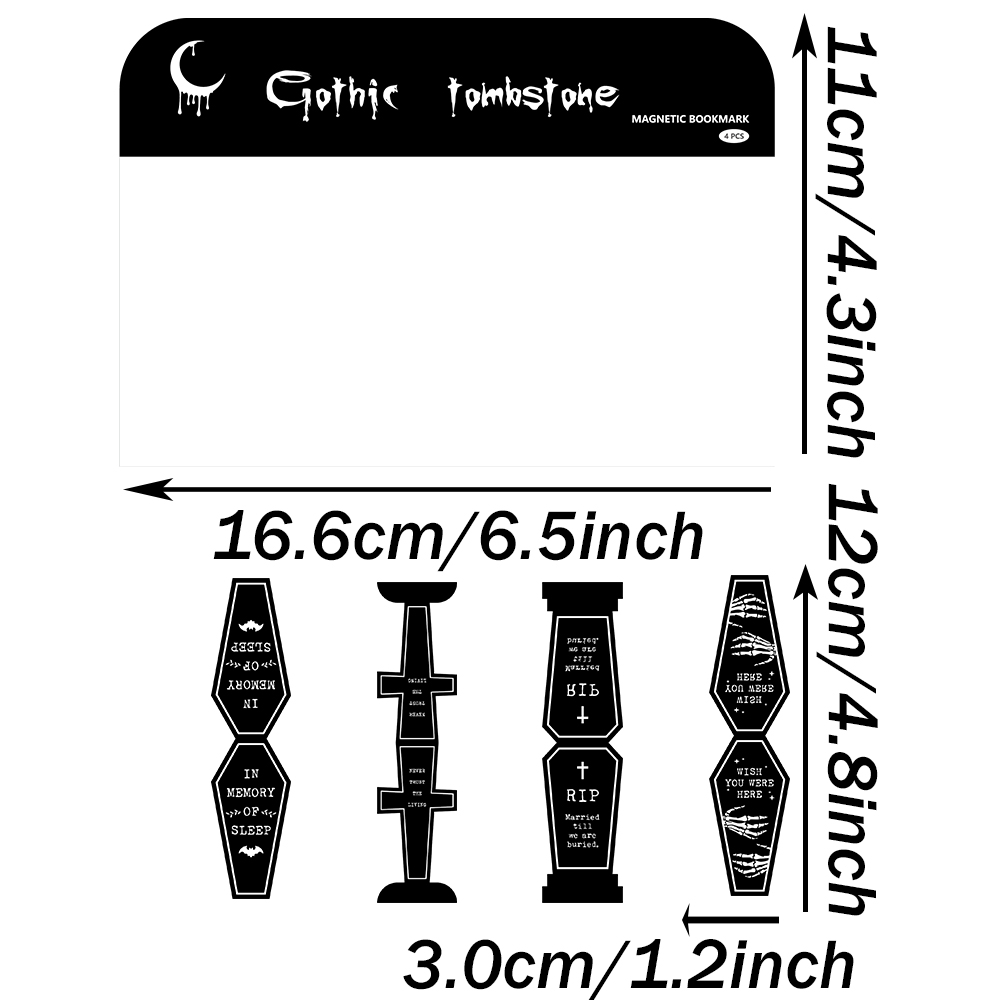 4PCS Creative Gothic Gothic to - مراجعة Bookmark Magnetic Clip وسعره