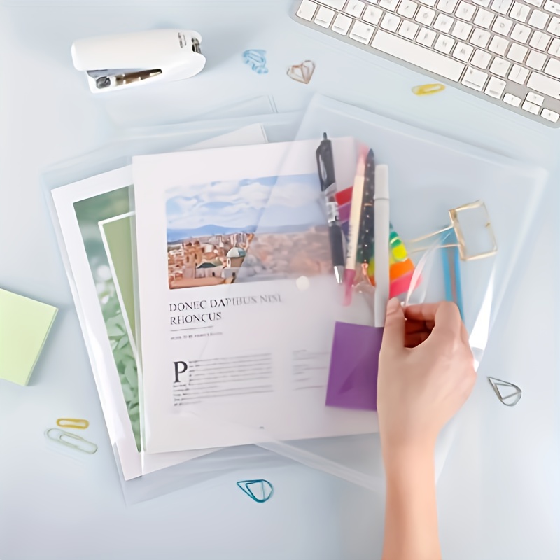 10pcs Transparent A4 Folders C - مراجعة Office Stationery And Supply وسعره