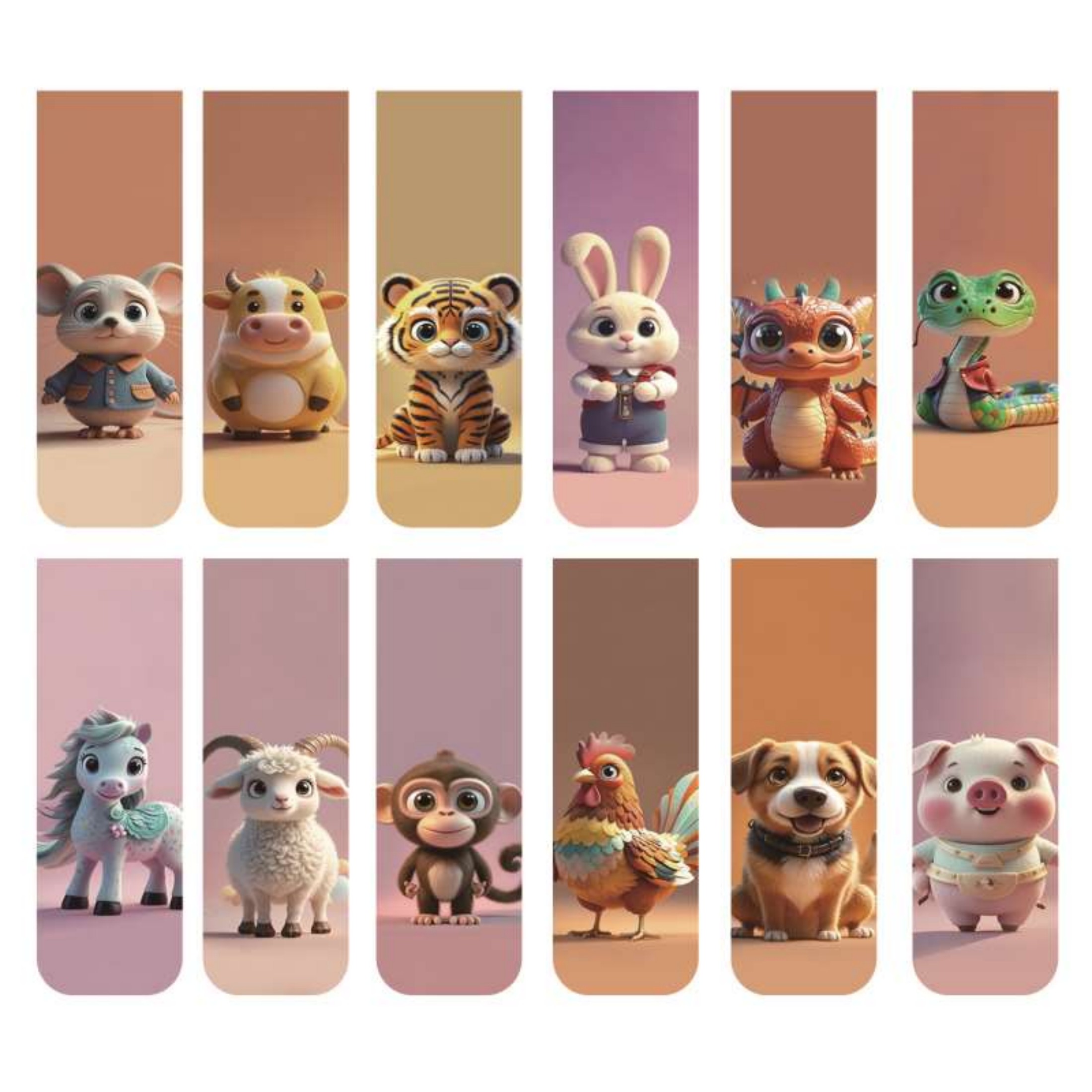 12pcs Adorable Twelve Animal M - مراجعة Bookmark Magnetic Clip وسعره