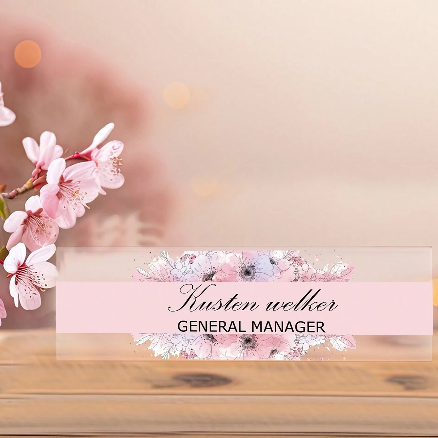 20*6CM Personalized Acrylic De - مراجعة Desk Name Plate وسعره