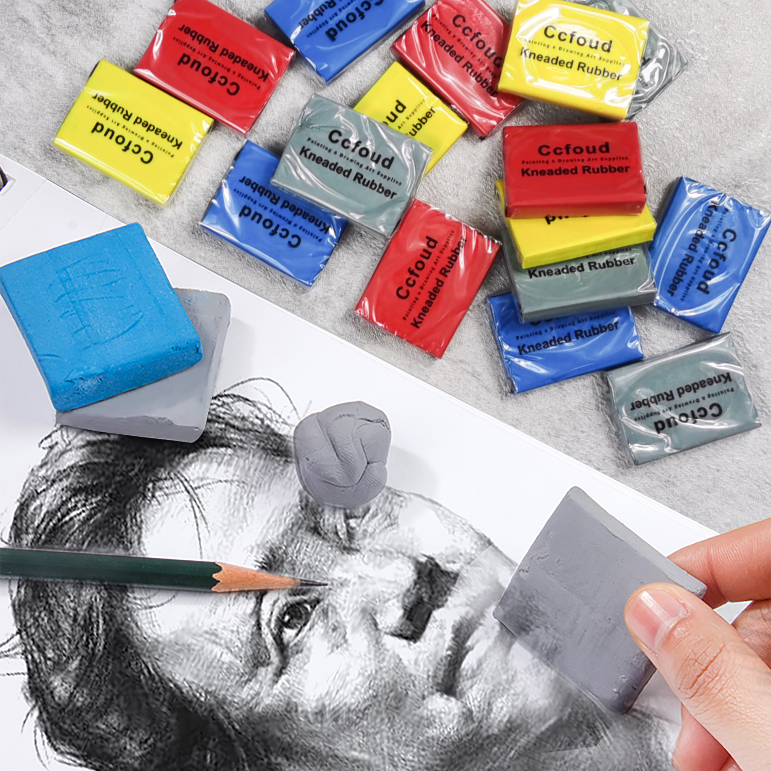 Kneaded Rubber Erasers, Colore - مراجعة Rubber Eraser Kneaded وسعره