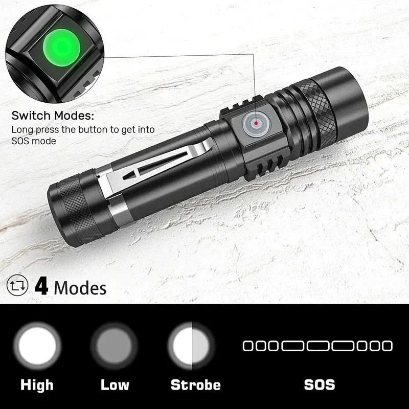 T6 LED Rechargeable Flashlight - مراجعة Stationery Supply وسعره