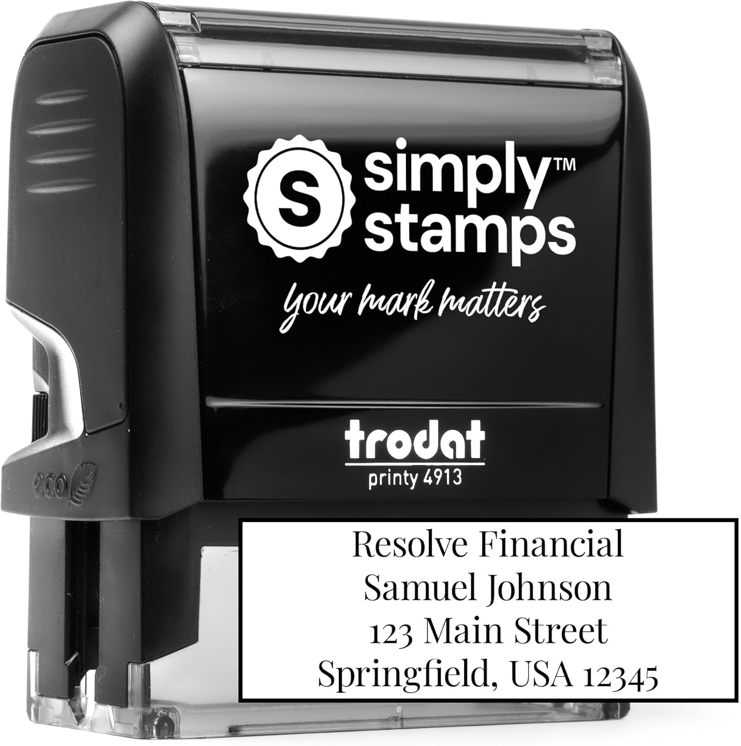 Custom 4-Line Address Stamp, S - مراجعة Self Inking Stamp وسعره