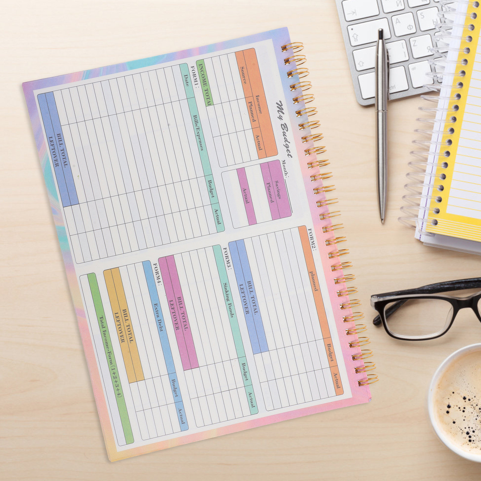 B5 Accounting Ledger Book Dail - مراجعة Planner Weekly Budget وسعره
