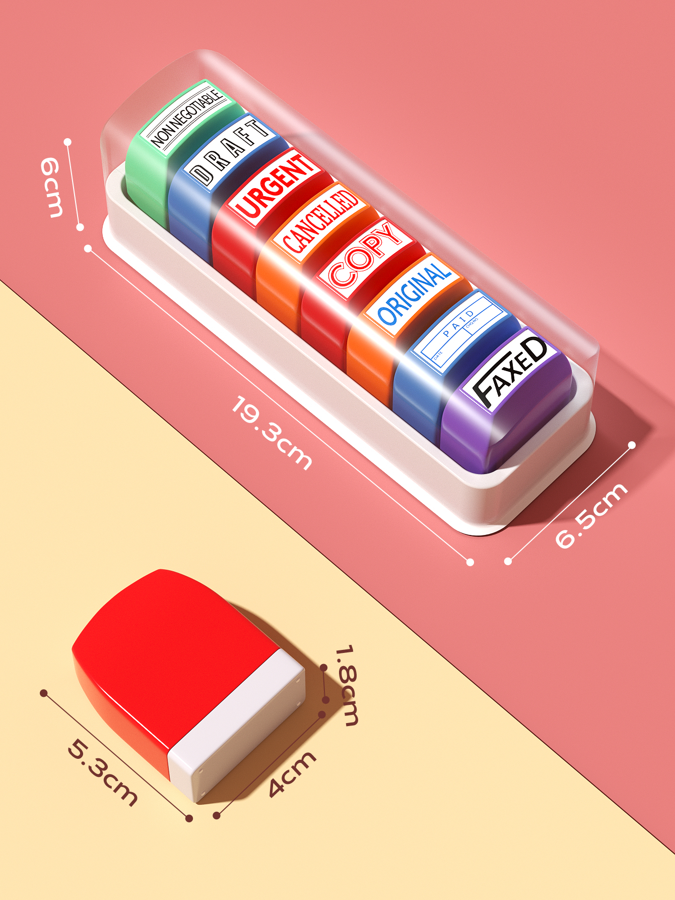 8 Office Stamp set Information - مراجعة Self Inking Stamp وسعره