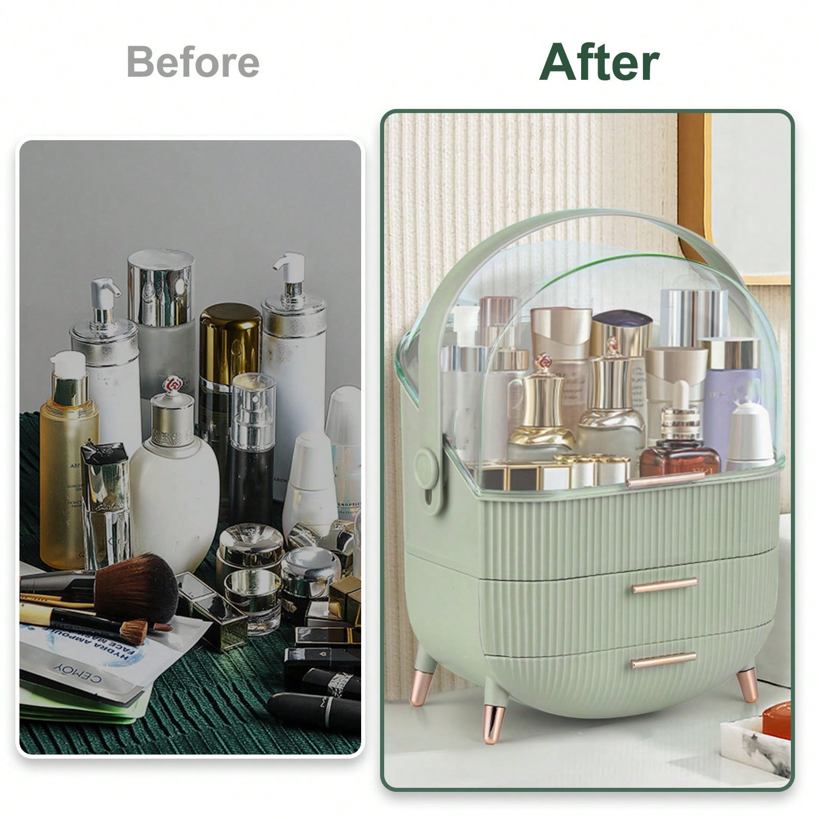 Makeup Organizer For Vanity, M - مراجعة Ideal Stationery & Office Supply وسعره