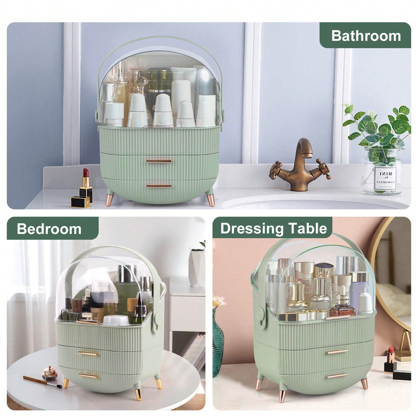 Makeup Organizer For Vanity, M - مراجعة Ideal Stationery & Office Supply وسعره