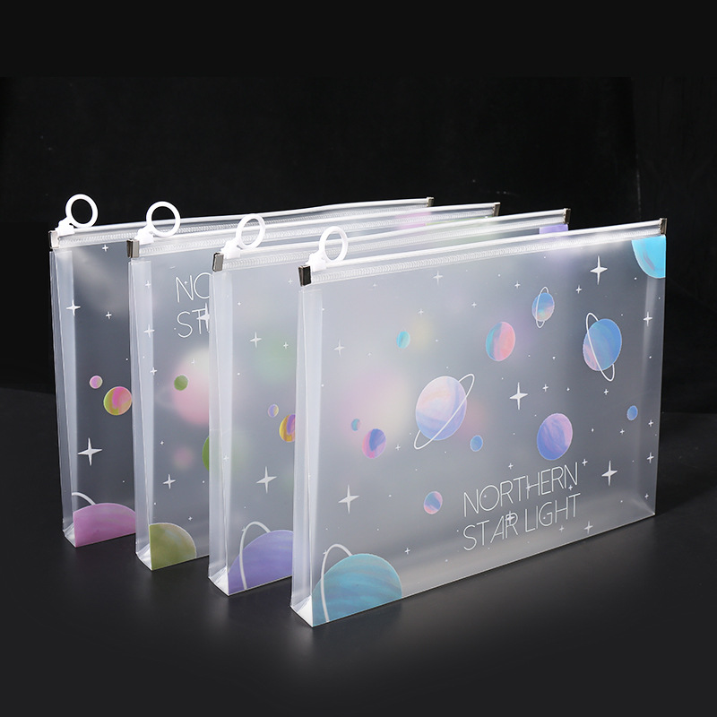 4/12pcs A4 Space Zipper Folder - مراجعة Office Stationery And Supply وسعره