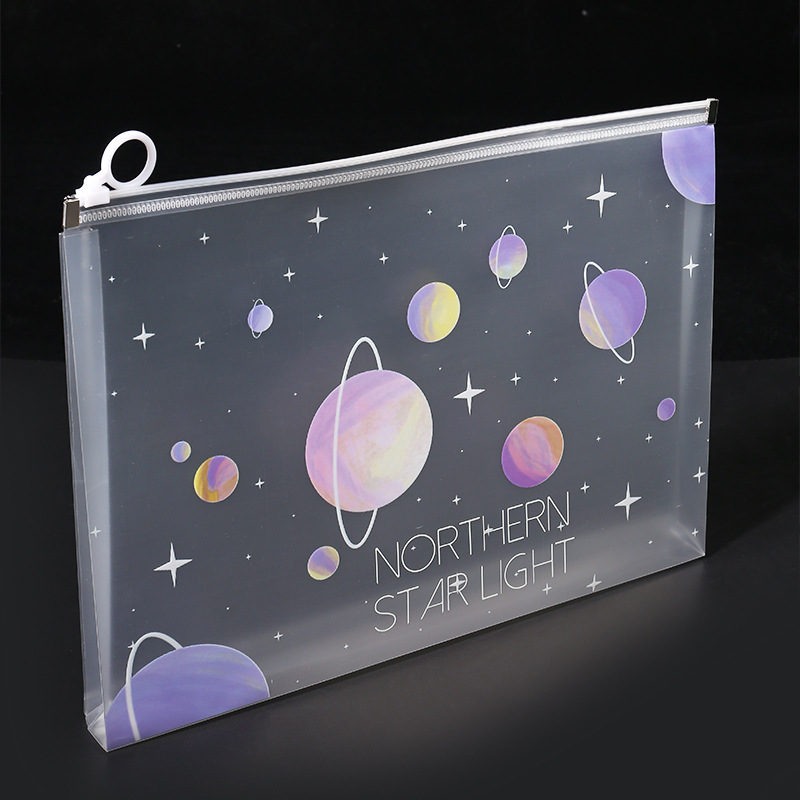 4/12pcs A4 Space Zipper Folder - مراجعة Office Stationery And Supply وسعره