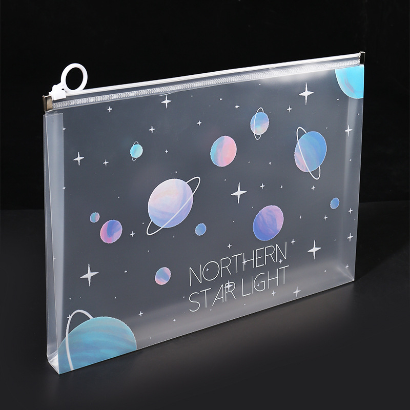 4/12pcs A4 Space Zipper Folder - مراجعة Office Stationery And Supply وسعره