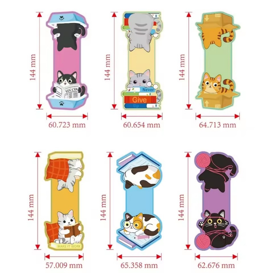 1set Creative Cat Pattern Magn - مراجعة Bookmark Magnetic Clip وسعره