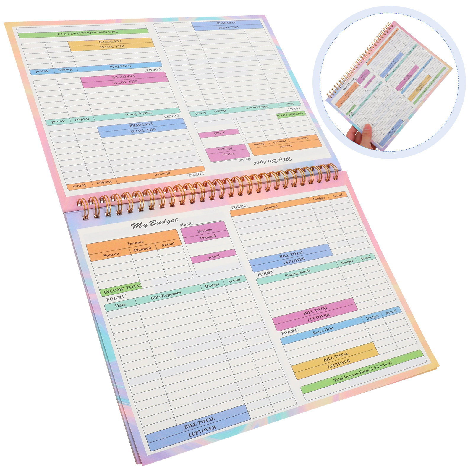 B5 Financial Ledger Book Daily - مراجعة Planner Weekly Budget وسعره