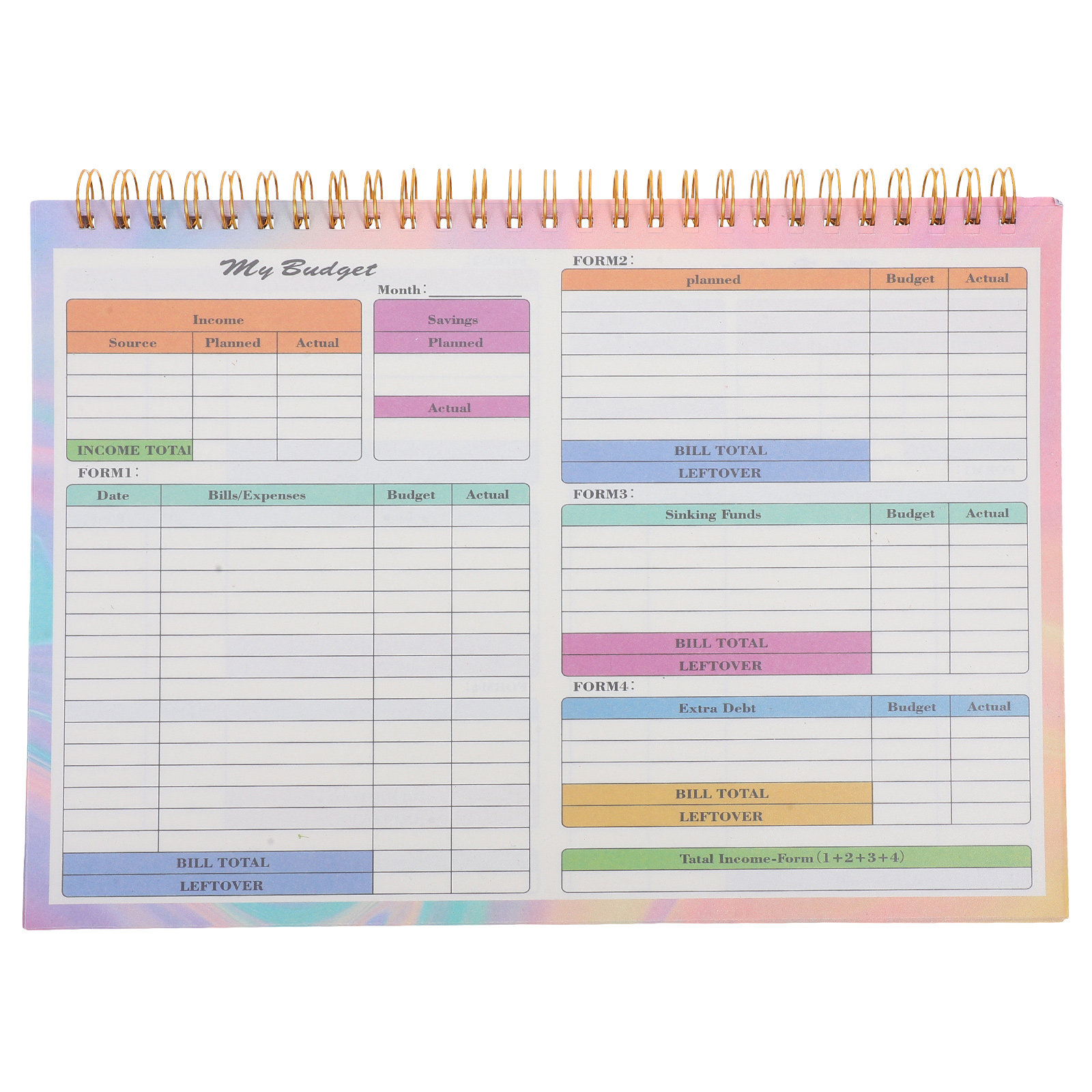 B5 Financial Ledger Book Daily - مراجعة Planner Weekly Budget وسعره